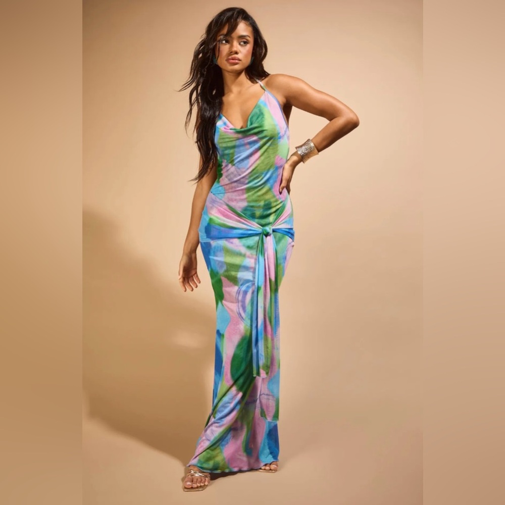 Boohoo Multicolor Maxi Dress